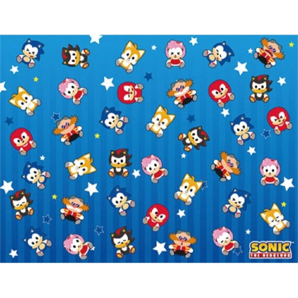 New Chibis Sonic the Hedgehog Cast Fleece Throw Gift Blanket Sega Video Game NIP